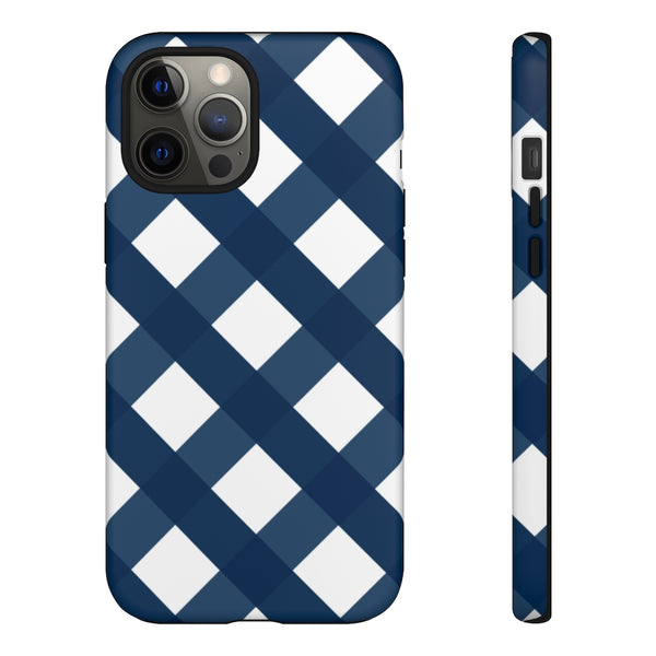 TOUGH Version Pretty Printing X Beautycounter Limited Edition Case Gingham Navy + White