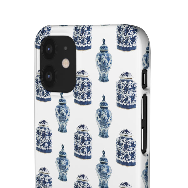 Chinoiserie Chic Blue and White Vase Preppy Phone Case