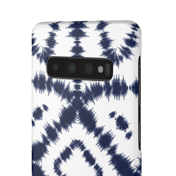 Shibori Navy + White Phone Case