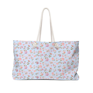 Tote for Pool, Beach, Boat with Rope Handles - Ditsy Floral Loveshackfancy Inspired Shabby Chic Blue