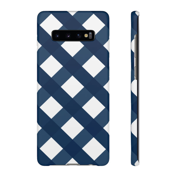 Gingham Navy + White Phone Case