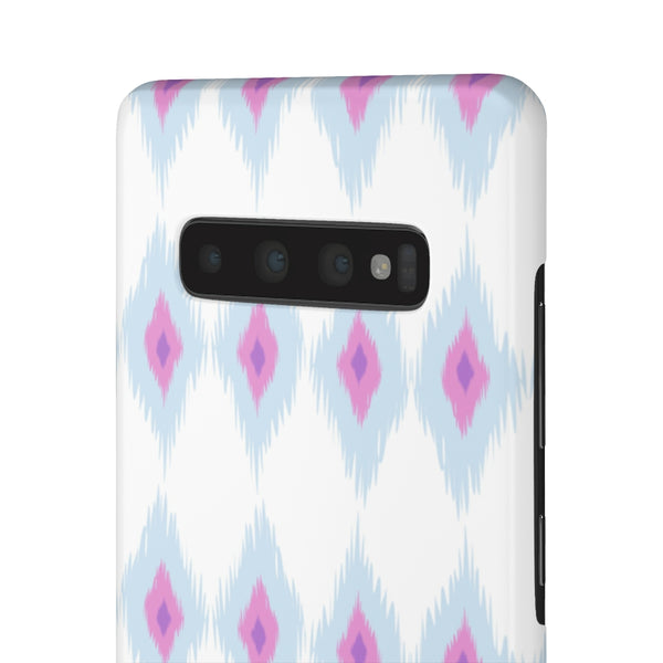 Chic Ikat Aqua + Pink Phone Case