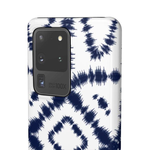 Shibori Navy + White Phone Case
