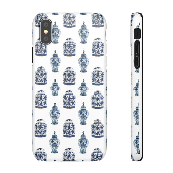 Chinoiserie Chic Blue and White Vase Preppy Phone Case