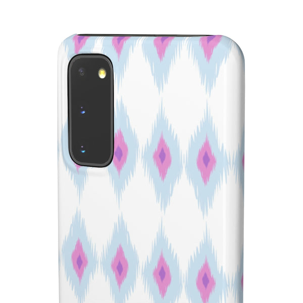 Chic Ikat Aqua + Pink Phone Case