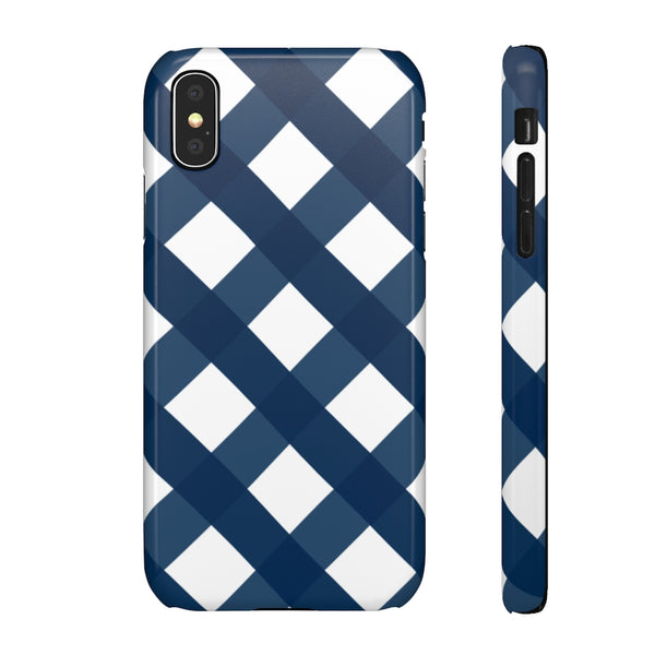 Ginghman Navy + White Blue Phone Case