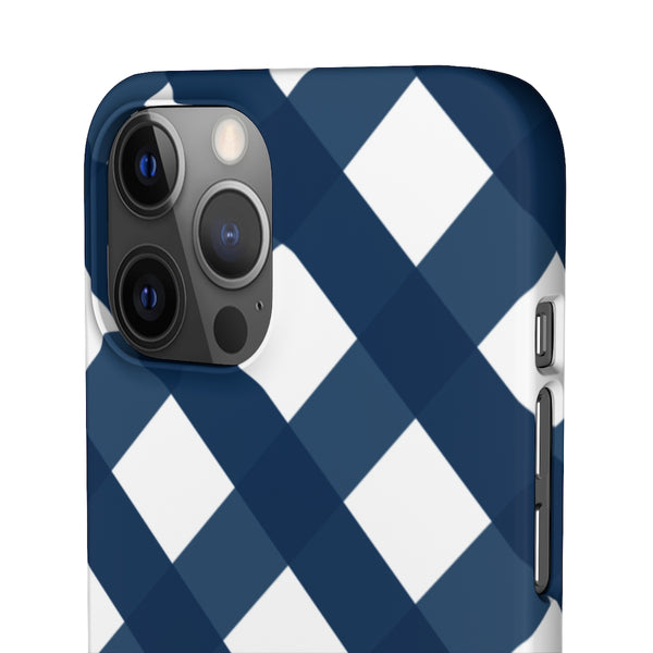 Ginghman Navy + White Blue Phone Case