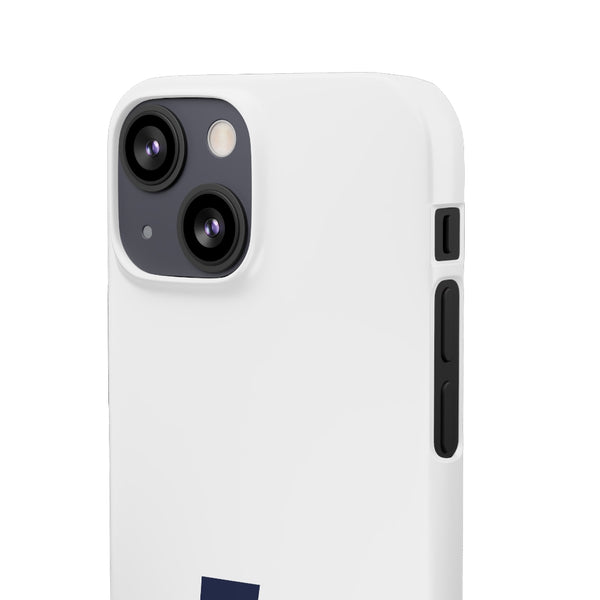 SLEEK Version Pretty Printing X Beautycounter Phone Case White with Navy Logo