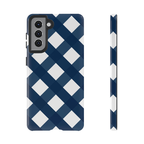 TOUGH Version Pretty Printing X Beautycounter Limited Edition Case Gingham Navy + White