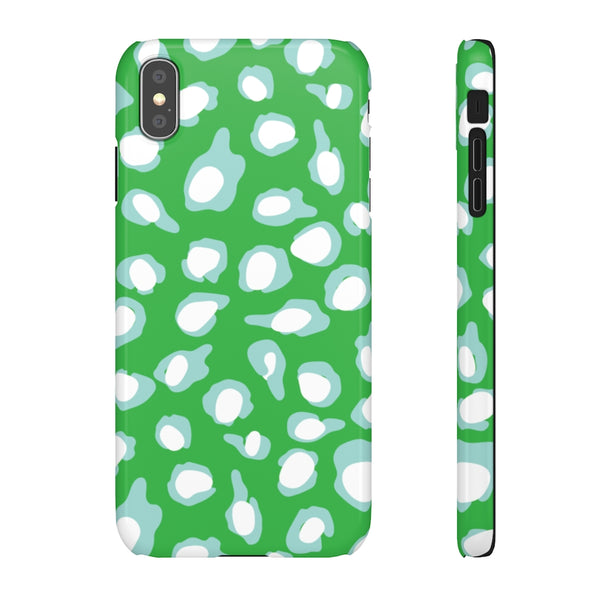 Chic Spots Green + Aqua Phone Case