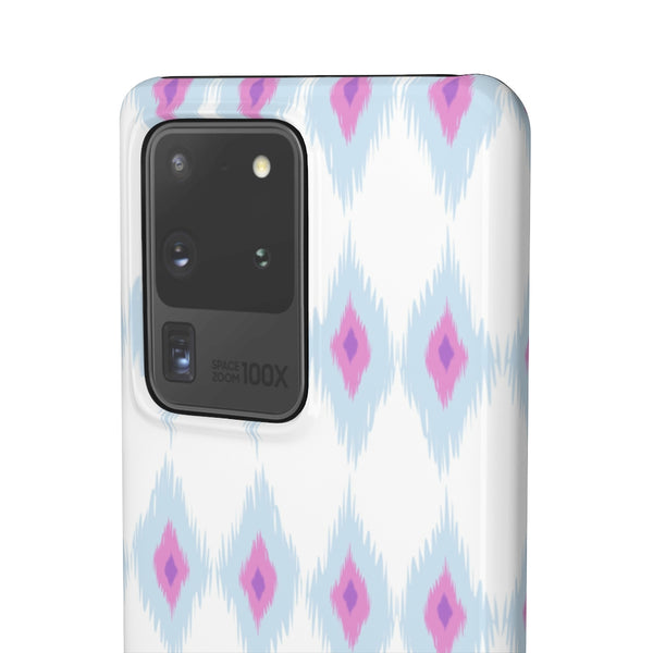 Chic Ikat Aqua + Pink Phone Case