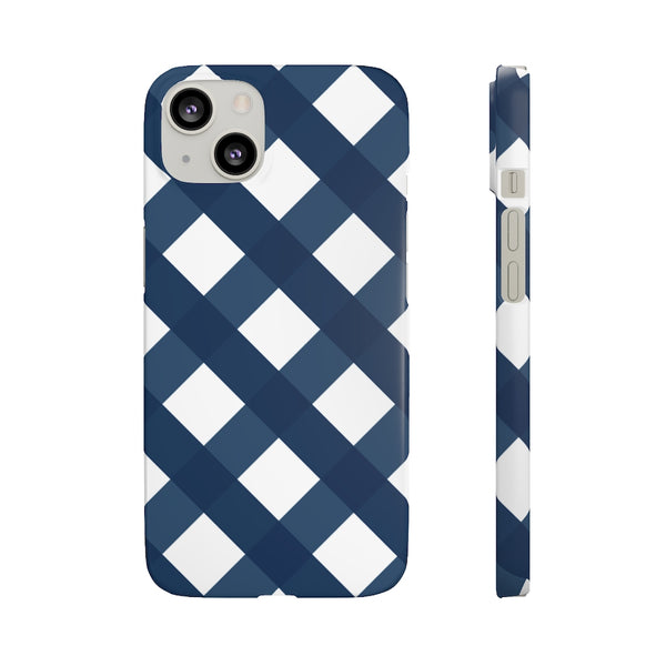 SLEEK Version Pretty Printing x Beautycounter Classic Navy Gingham Phone Case