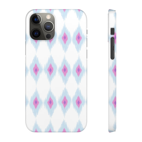 Chic Ikat Aqua + Pink Phone Case