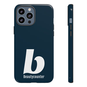 TOUGH Version Pretty Printing X Beautycounter Limited Edition Case Navy with White logo