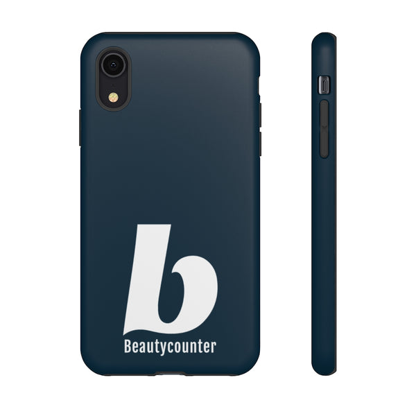 TOUGH Version Pretty Printing X Beautycounter Limited Edition Case Navy with White logo