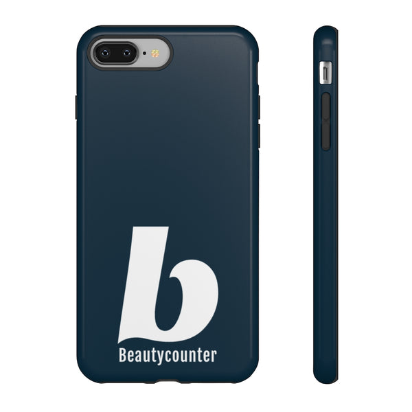 TOUGH Version Pretty Printing X Beautycounter Limited Edition Case Navy with White logo