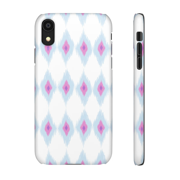 Chic Ikat Aqua + Pink Phone Case