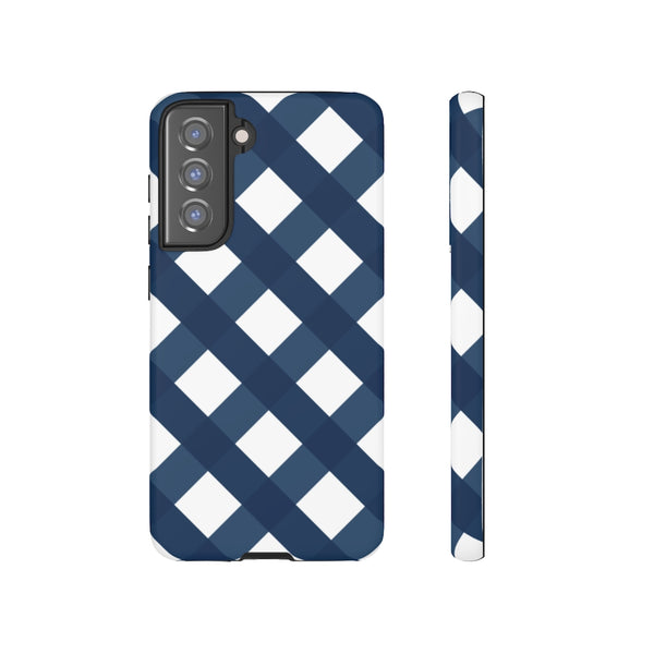 TOUGH Cases Pretty Printing X Beautycounter Limited Edition Case Gingham Plaid Navy