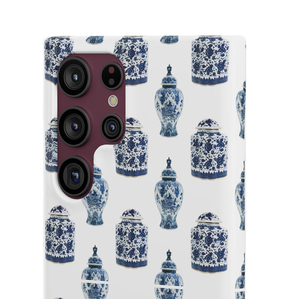 Chinoiserie Chic Blue and White Vase Preppy Phone Case