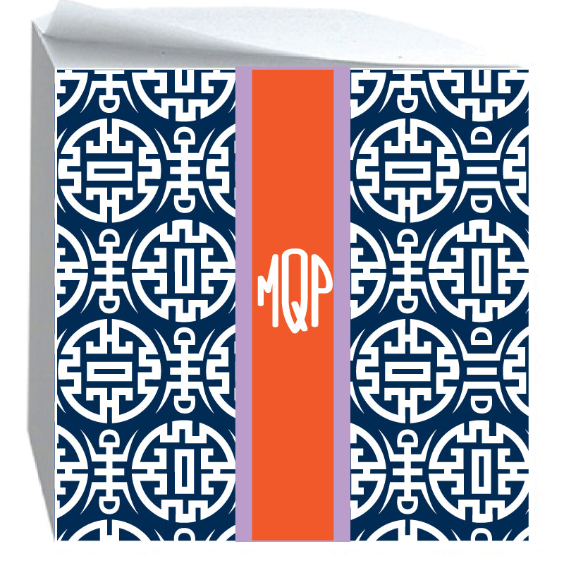 Post it Note Cube Chinoiserie Navy