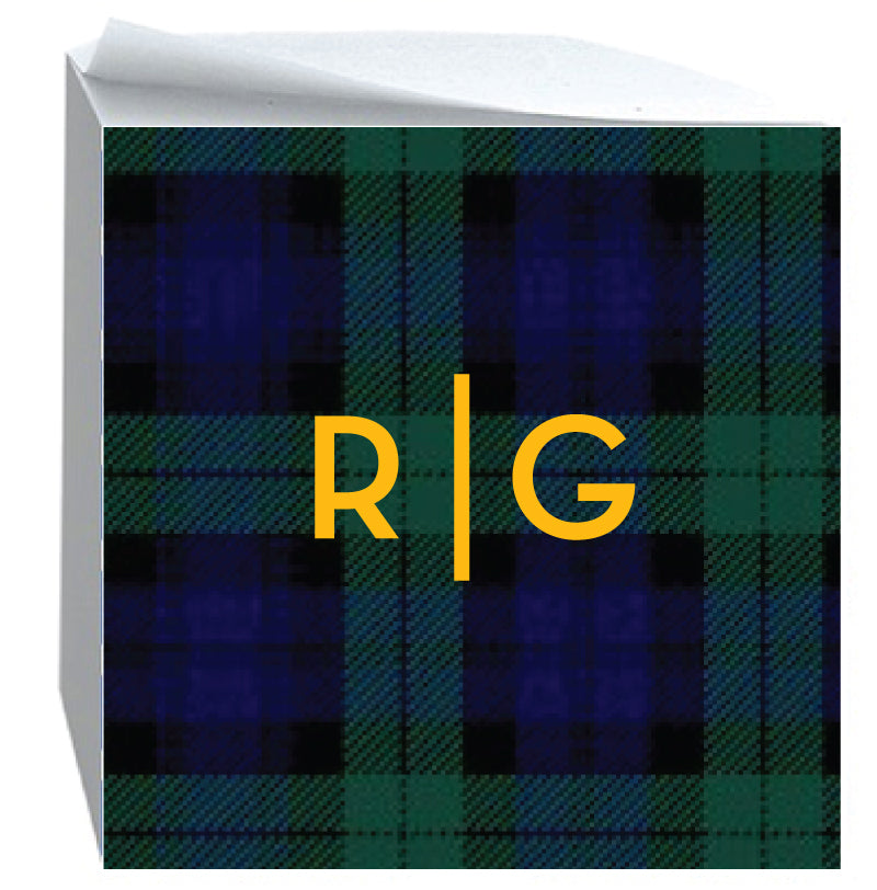 Post it Note Cube Plaid
