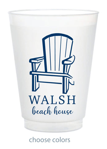 Custom Frosted Cup - Adirondack Beach or Lake House