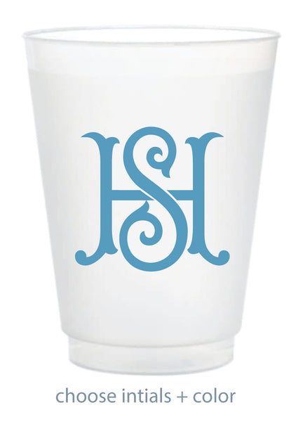 Custom Frosted Cup - Interlocking Monogram