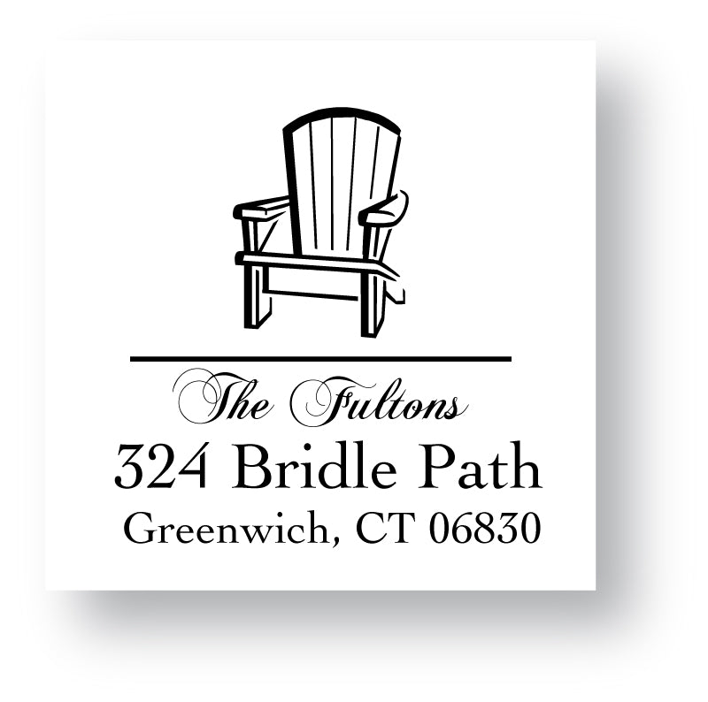 Self Inking Address Stamp - Adirondack Chair