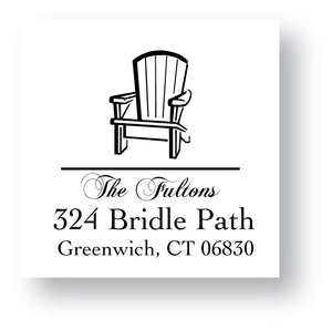 Self Inking Address Stamp - Adirondack Chair