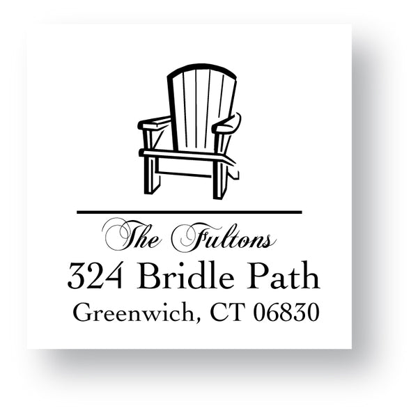 Self Inking Address Stamp - Adirondack Chair
