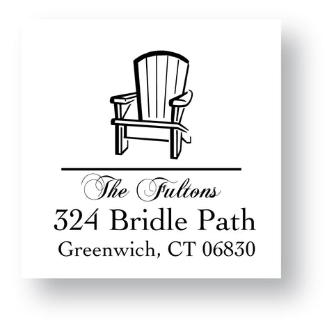 Self Inking Address Stamp - Adirondack Chair
