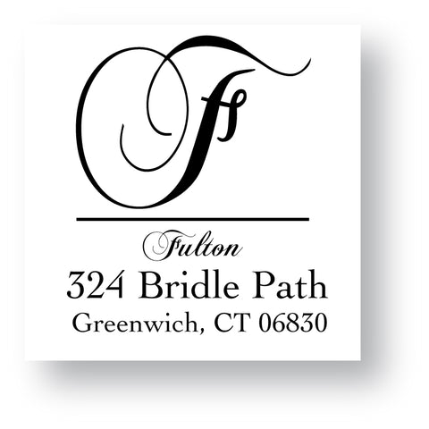 Self Inking Address Stamp - Script Initial