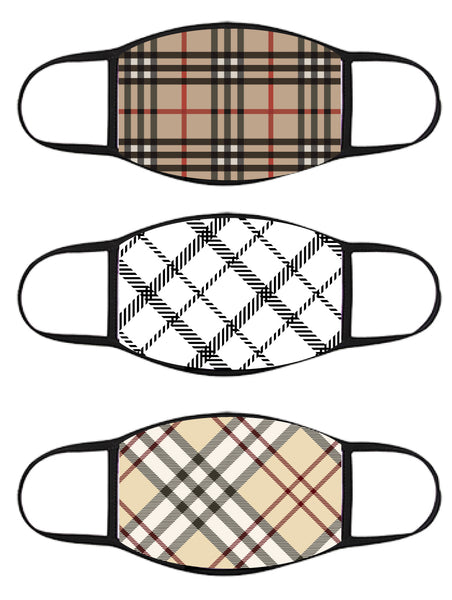 FACE MASK - Three Pack - Plaid