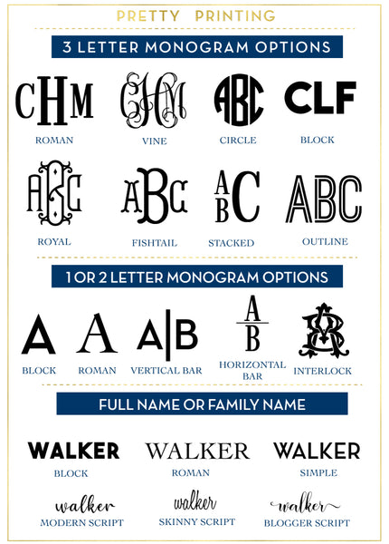 Notecard Double Sided - Modern Herringbone