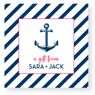 Gift Sticker Preppy Anchor