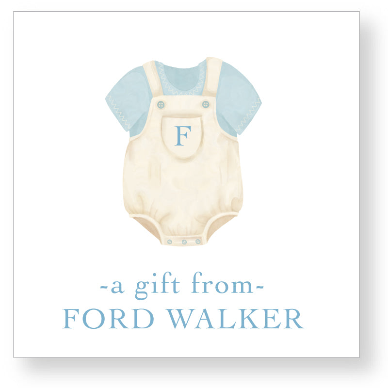 Gift Sticker Baby Boy Coverall