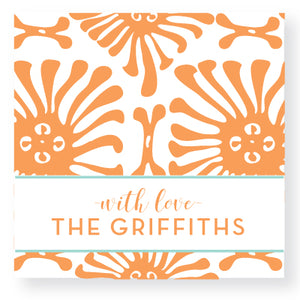 Gift Sticker Flagler Print Orange