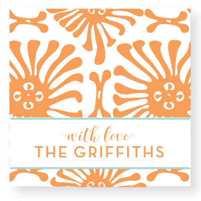 Gift Sticker Flagler Print Orange