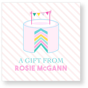Gift Sticker Confetti Cake Stripes