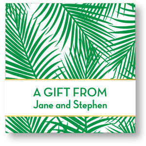 Gift Sticker Palm Print Green