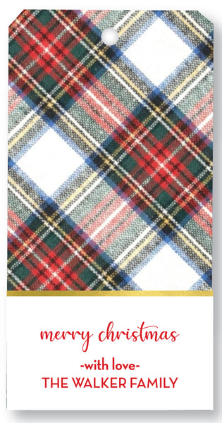 Gift Tag Holiday Christmas Flannel Plaid