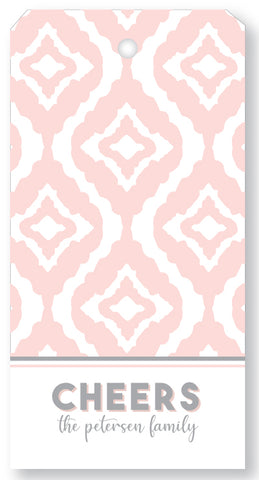 Gift Tag New Ikat Blush