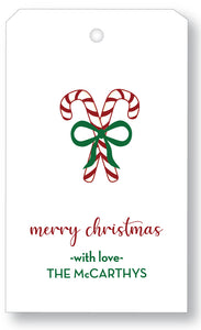 Gift Tag Holiday Classic Candy Canes