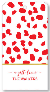 Gift Tag Chic Spots Red
