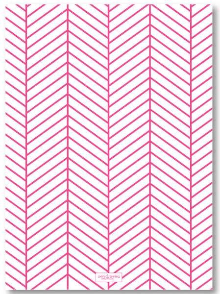 Holiday Classic Photo Card Triple Stripe Border - Hot Pink