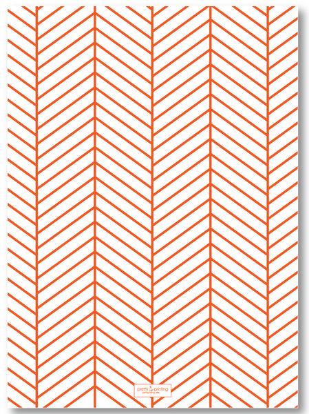 Holiday Classic Photo Card Triple Stripe Border Orange