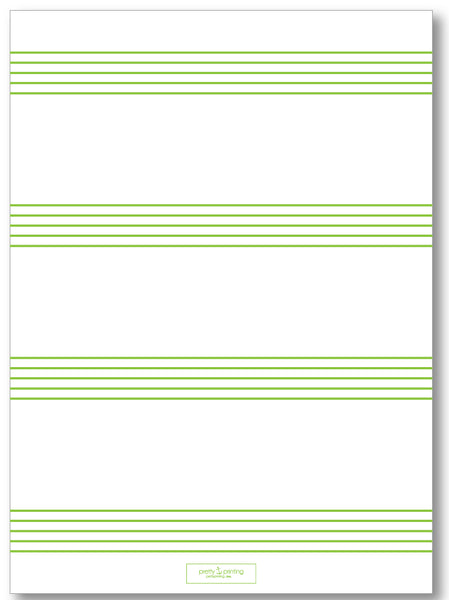Holiday Classic Photo Card Triple Stripe Border - Lime Green