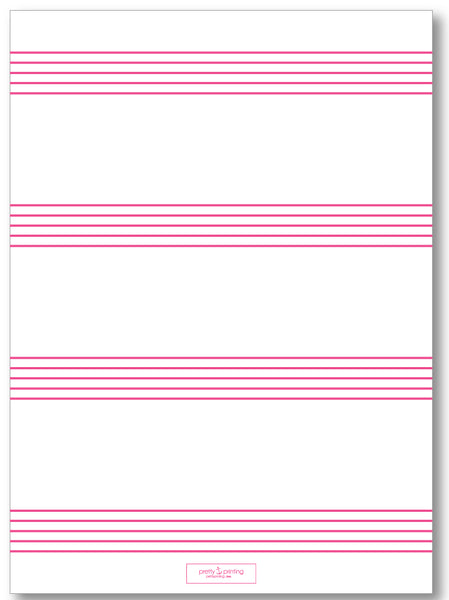 Holiday Classic Photo Card Triple Stripe Border - Hot Pink