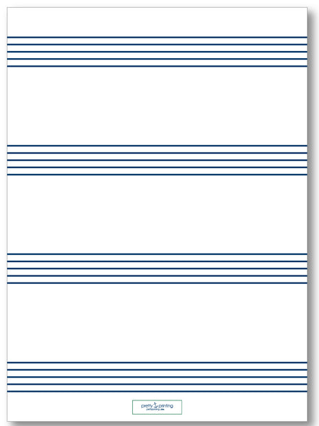 Holiday Classic Photo Card Triple Stripe Border - Navy