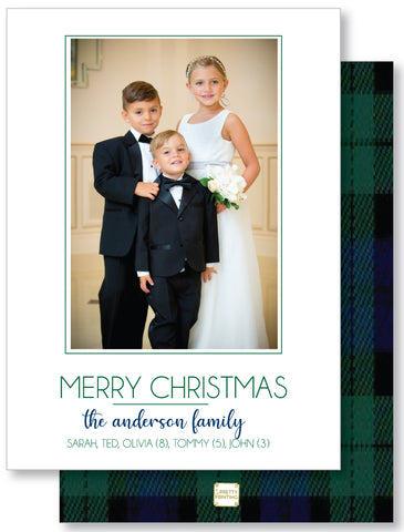 Holiday Photo Card Blackwatch Plaid